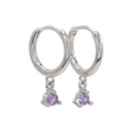 Pendientes Aro Brillo Lila