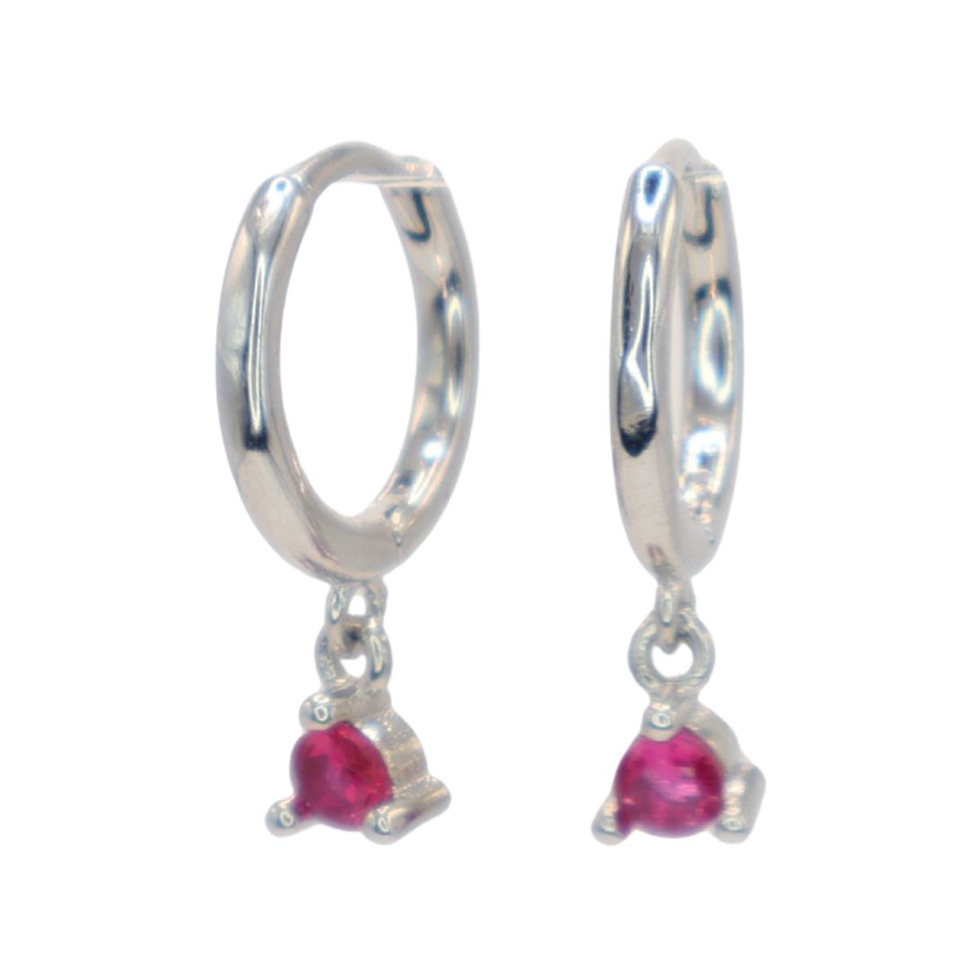 Pendientes Aro Brillo Rosa
