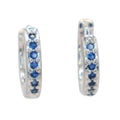 Pendientes Aro Brillo Azul