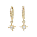 Pendientes Aro Estrella Brillo