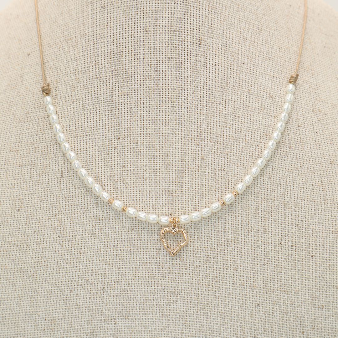 Collar Perlas Corazón