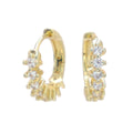 Pendientes Aro Brillos Blanco