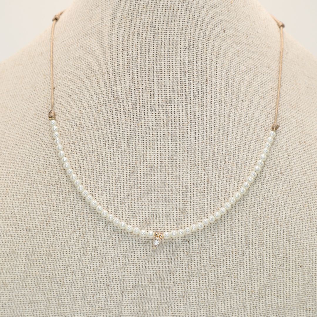 Collar Perlas Brillo