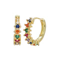 Pendientes Aro Brillos Multicolor