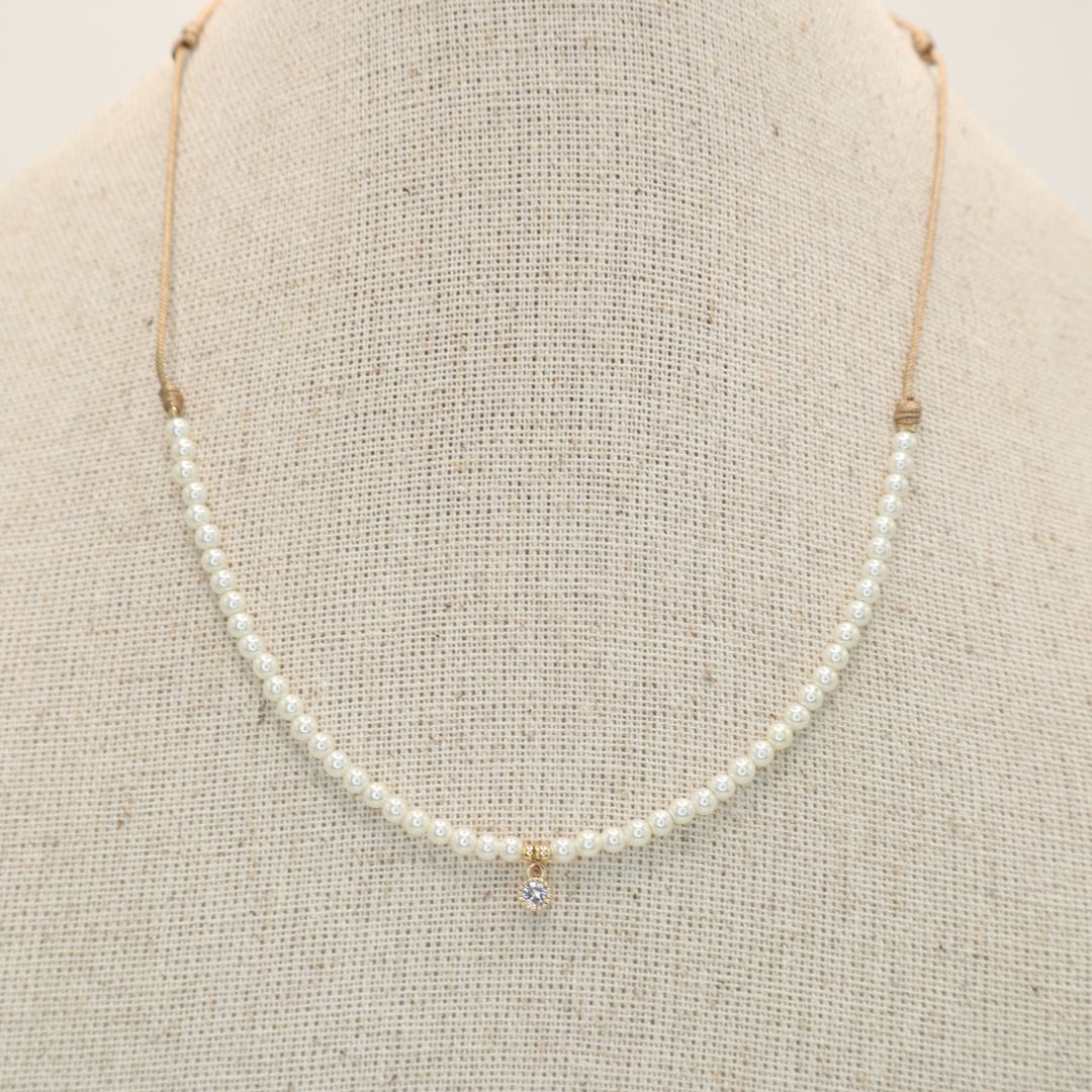Collar Perlas Brillo