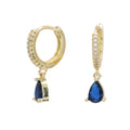 Pendientes Aro Brillo Azul