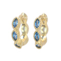 Pendientes Aro Brillo Azul Celeste