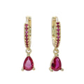 Pendientes Aro Brillo Rosa