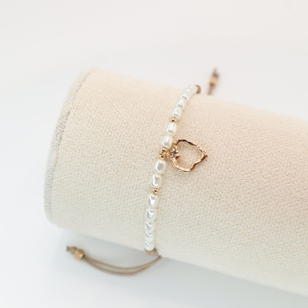 Pulsera Perlas Corazón