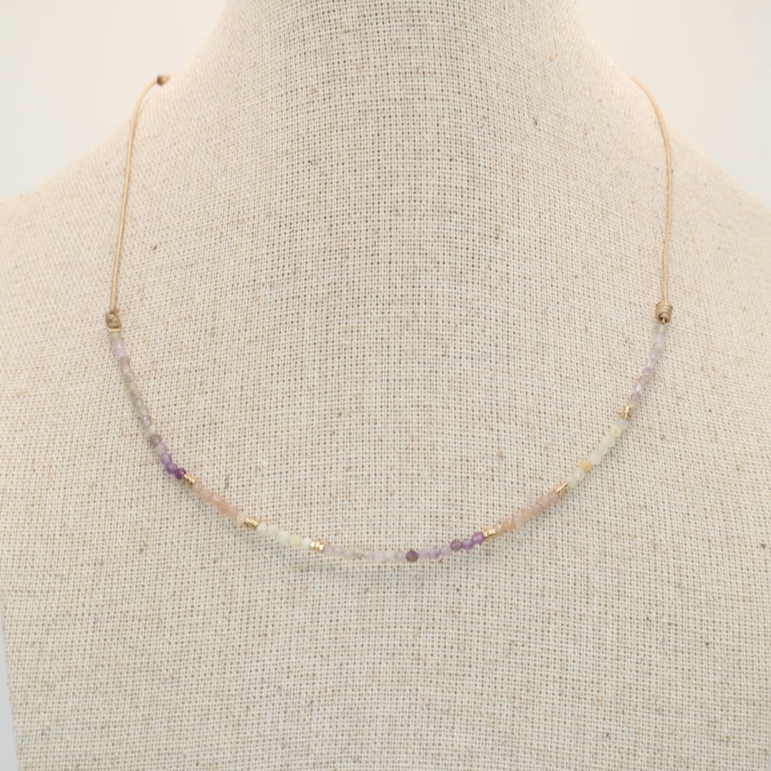 Collar Piedras Morado
