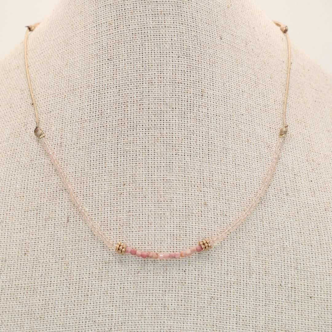 Collar Piedras Rosa