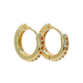 Pendientes Aro Brillos Naranja