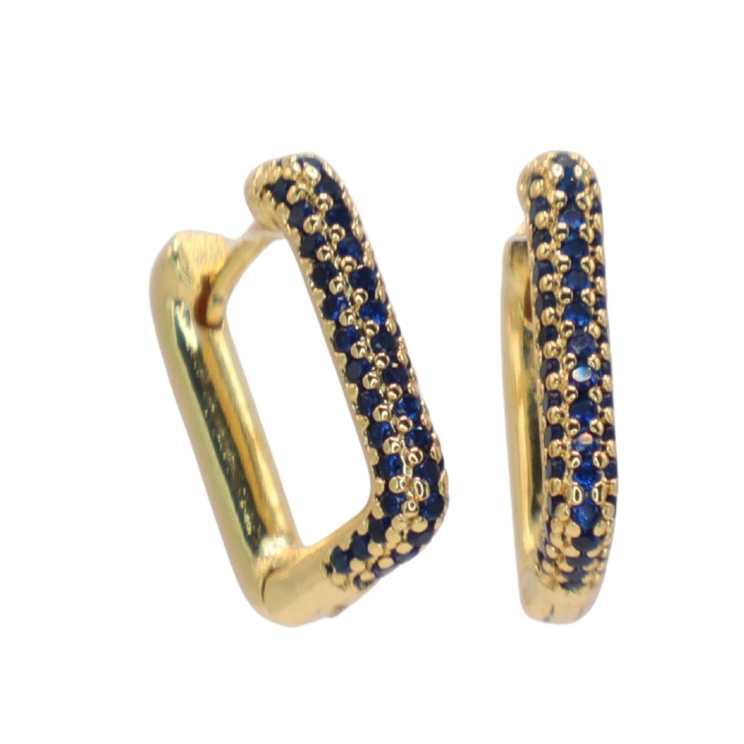 Pendientes Rectángulo Azul