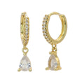 Pendientes Aro Brillo Blanco