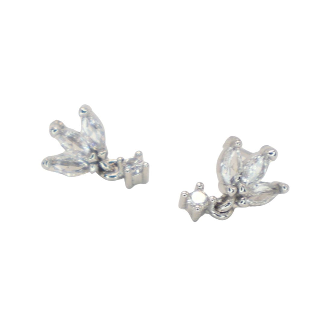 Pendientes Triple Blanco