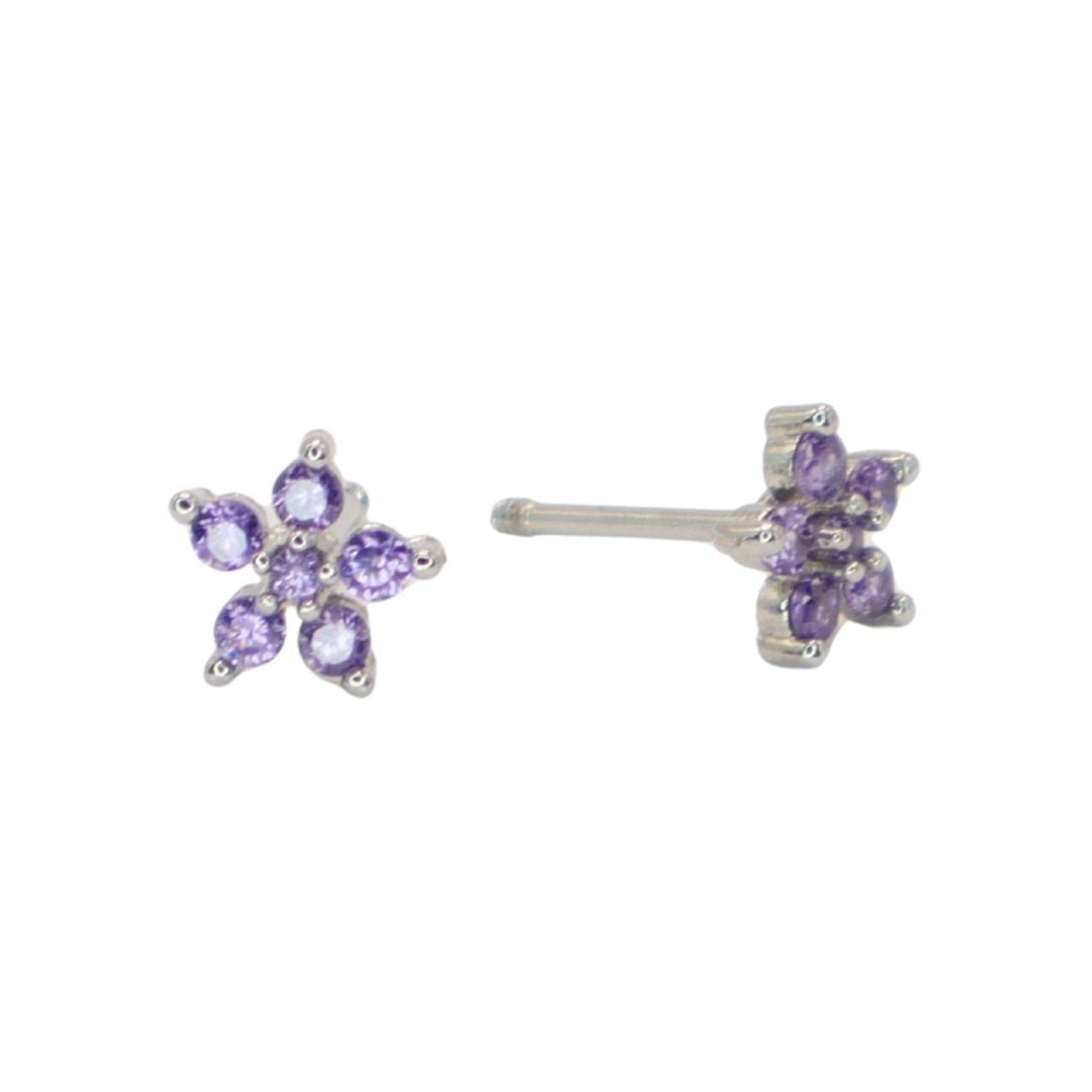 Pendientes Flor Lila