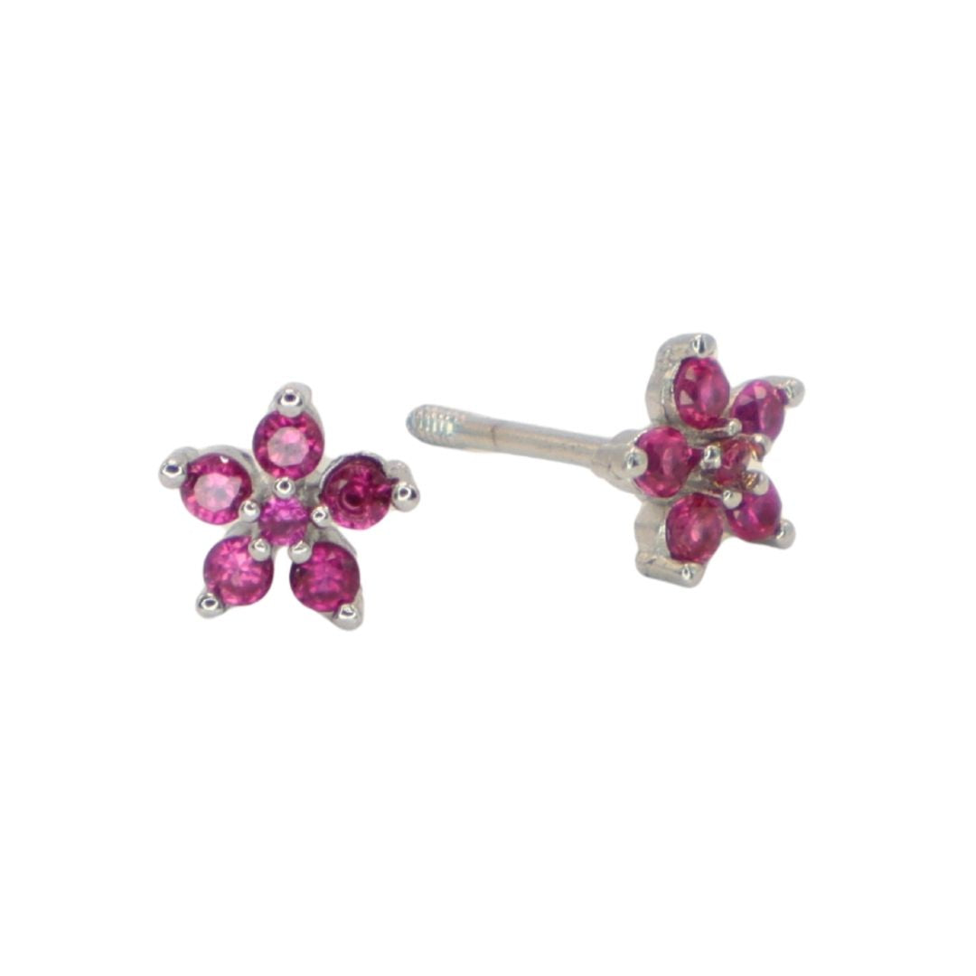 Pendientes Flor Rosa