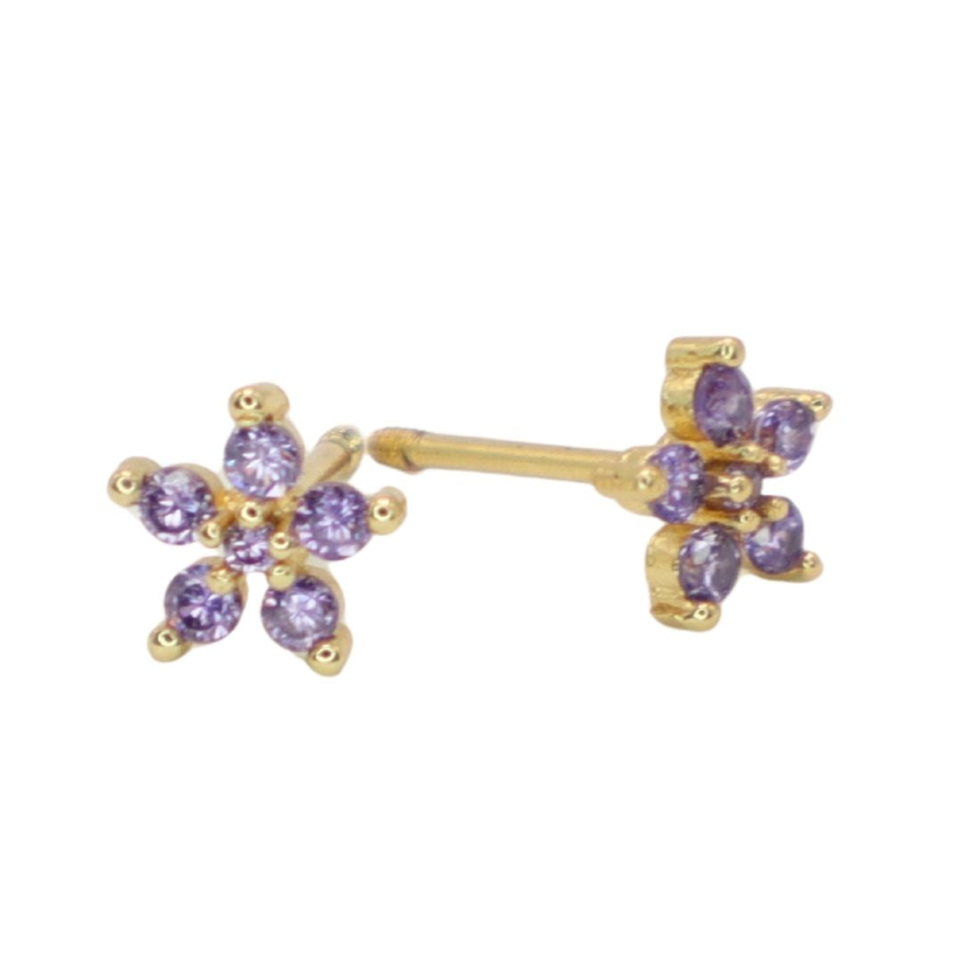 Pendientes Flor Lila