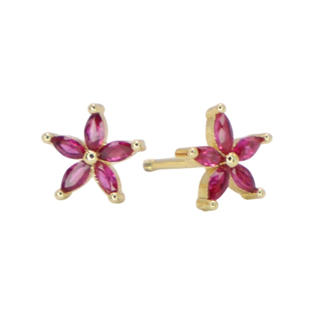 Pendientes Flor Rosa