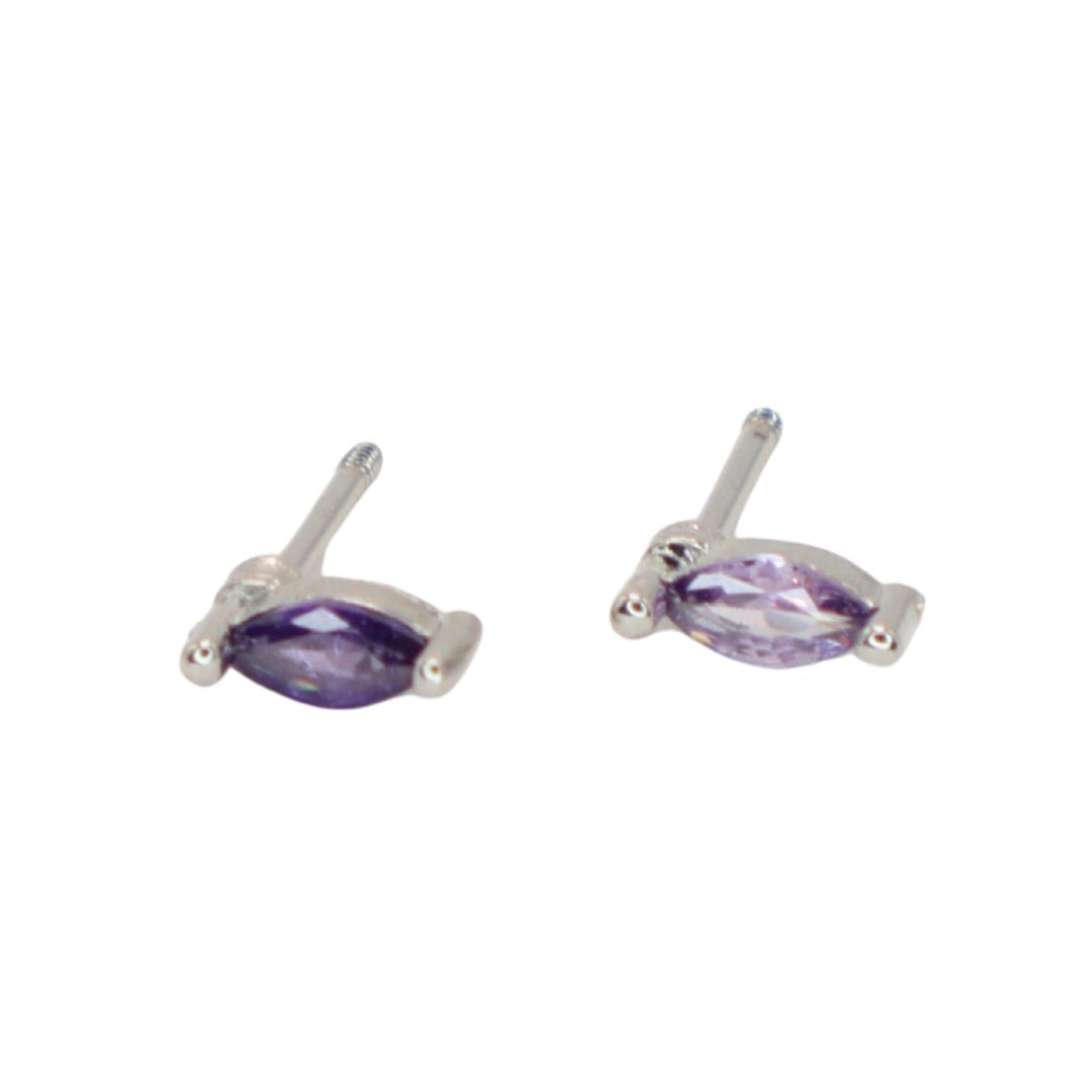 Pendientes Pétalo Lila