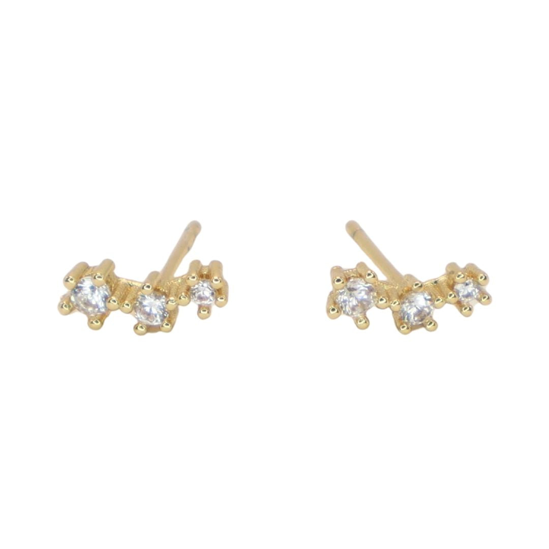 Pendientes Triple Brillo Constelación
