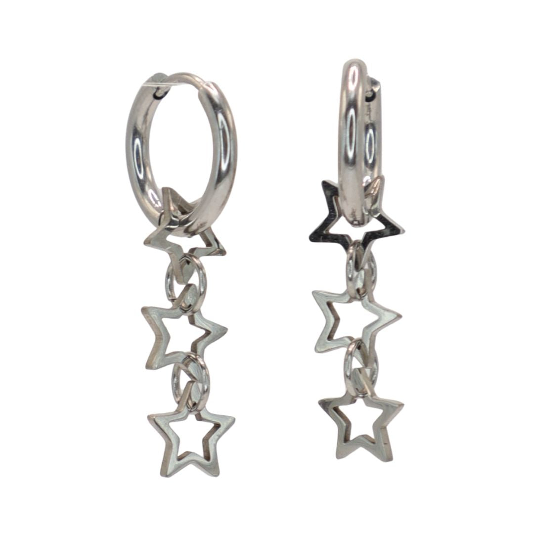 Pendientes Aro Estrellas