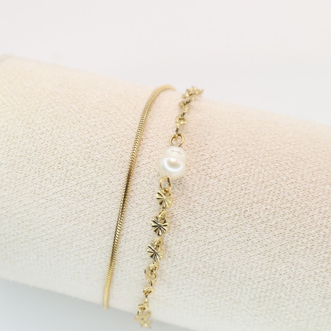 Pulsera Doble Perla